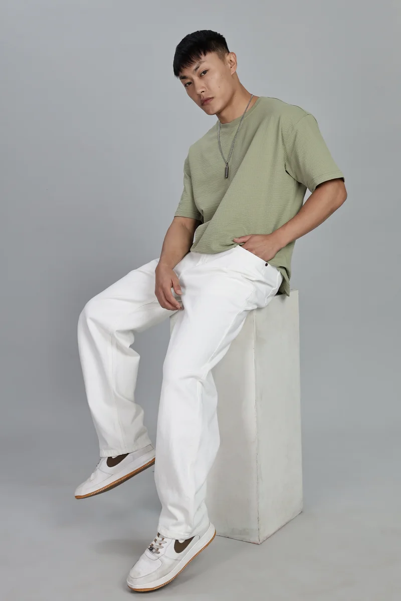 inkd جينز الرجال الكلاسيكي المسترخي – متوسط الارتفاع | 100٪ قطن | 5 جيوب | جينز واسع للرجل